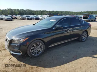 2018 Genesis G80 3.8L z VIN KMHGN4JE0JU249650, wystawiony jako Copart lot #60275565 z przebiegiem 82 233 mil mil oraz Szkoda całkowita • Salvage title. Historia ofert i sprzedaży dostępna na DreamBid. Obrazek 1.