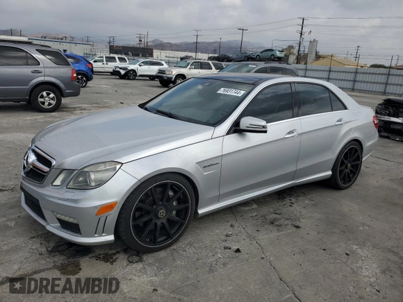 2010 Mercedes-Benz E 63 AMG with VIN WDDHF7HB4AA098600, listed as a Copart auction lot 76931744 with 147,853 mi miles and Clean title. Bid and sale history available at DreamBid. Image 1.