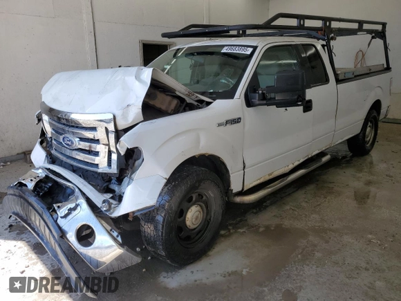 2010 Ford F-150 XL with VIN 1FTVX1CV2AKE27264, listed as a Copart auction lot 49683895 with 405,546 mi miles and Salvage title. Bid and sale history available at DreamBid. Image 1.