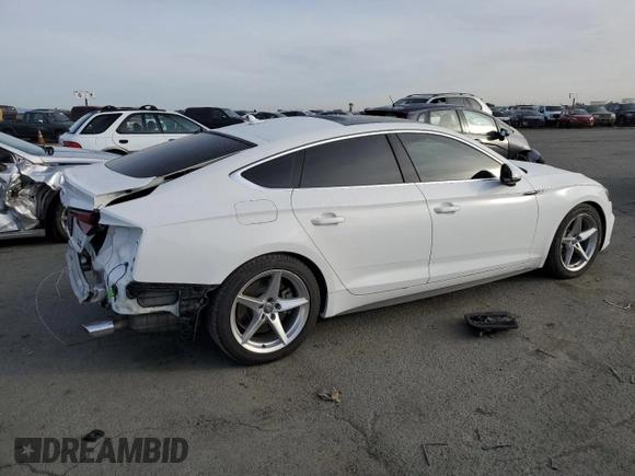 2018 Audi A5 Sportback Premium with VIN WAUDNCF51JA080277, listed as a Copart auction lot 77560844 with 139,696 mi miles and Salvage Title. Bid and sale history available at carsss.com. Image 3.