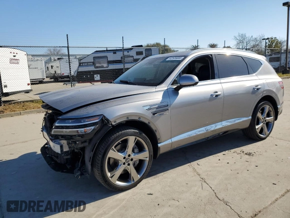 2022 Genesis GV80 with VIN KMUHCESC3NU092295, listed as a Copart auction lot 42539085 with Not Provided miles and Salvage Title. Bid and sale history available at DreamBid. Image 1.