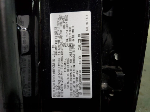 2024 Mazda CX-50 S Premium Plus with VIN 7MMVABEM6RN191708, listed as a Copart auction lot 49175655 with 46,560 mi miles and Salvage Title. Bid and sale history available at DreamBid. Image 13.