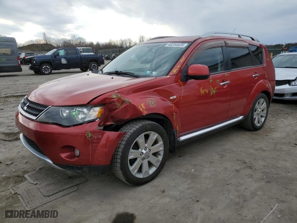 2008 Mitsubishi Outlander SE with VIN JA4LT31W98Z018586, listed as a Copart auction lot 48254525 with 152,307 mi miles and Salvage Title. Bid and sale history available at carsss.com. Image 1.