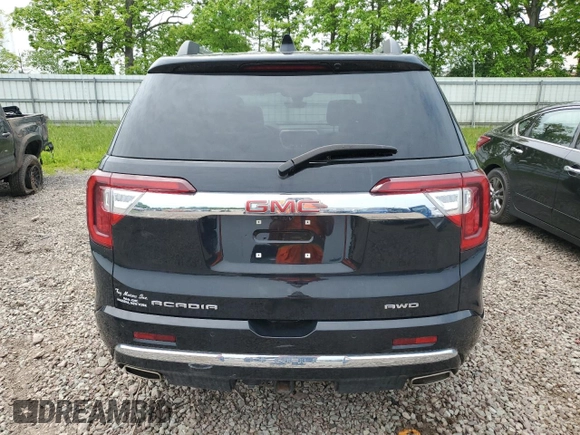 2022 GMC Acadia Denali with VIN 1GKKNXLS8NZ172901, listed as a Copart auction lot 59191535 with 19,116 mi miles and Salvage title. Bid and sale history available at DreamBid. Image 6.
