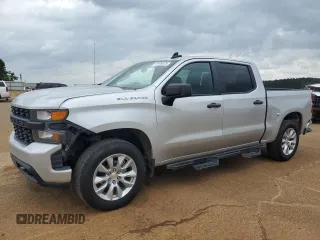 2020 Chevrolet Silverado 1500 Custom with VIN 3GCPWBEH8LG185048, listed as a Copart auction lot 55404675 with 117,318 mi miles and Clean Title. Bid and sale history available at carsss.com. Image 1.