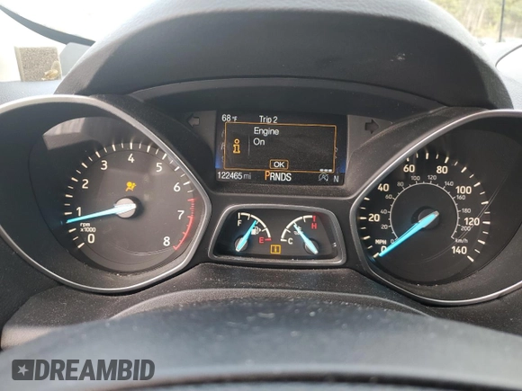 2017 Ford Escape SE with VIN 1FMCU0GD6HUB48986, listed as a Copart auction lot 43915415 with 122,465 mi miles and Salvage Title. Bid and sale history available at DreamBid. Image 9.