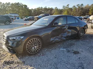 2023 Mercedes-Benz S 580 with VIN W1K6G7GB3PA203111, listed as a Copart auction lot 46899145 with 10,445 mi miles and Salvage Title. Bid and sale history available at DreamBid. Image 1.