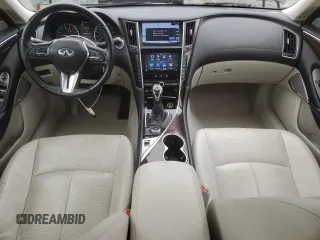 2018 Infiniti Q50 Luxe with VIN JN1EV7AR5JM442833, listed as a Copart auction lot 56628175 with 92,127 mi miles and Salvage title. Bid and sale history available at DreamBid. Image 8.