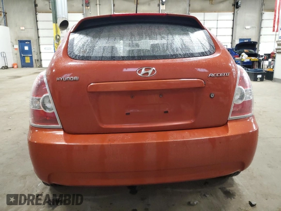 2007 Hyundai Accent GS with VIN KMHCM36C07U019389, listed as a Copart auction lot 47755665 with 111,345 mi miles and Salvage Title. Bid and sale history available at carsss.com. Image 6.