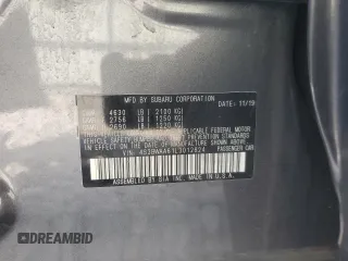 2020 Subaru Legacy z VIN 4S3BWAA61L3012824, wystawiony jako Copart lot #69567514 z przebiegiem 42 719 mil mil oraz Szkoda całkowita • Salvage title. Historia ofert i sprzedaży dostępna na DreamBid. Obrazek 13.