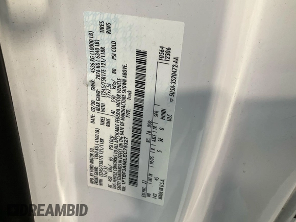 2020 Ford F-350 XL with VIN 1FTBF3A68LEC75327, listed as a IAAI auction lot 42677813 with 112,546 mi miles and . Bid and sale history available at DreamBid. Image 29.