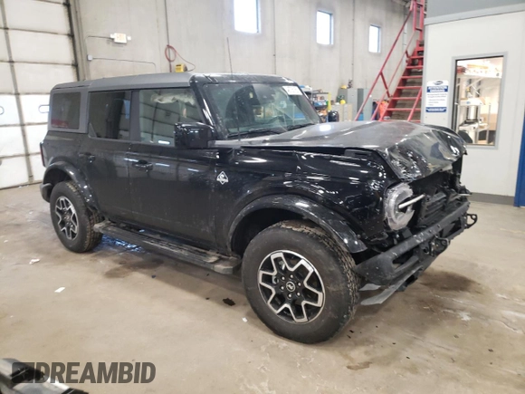 2024 Ford Bronco Outer Banks with VIN 1FMDE8BH7RLA65570, listed as a Copart auction lot 46705165 with 10,206 mi miles and Salvage Title. Bid and sale history available at DreamBid. Image 4.