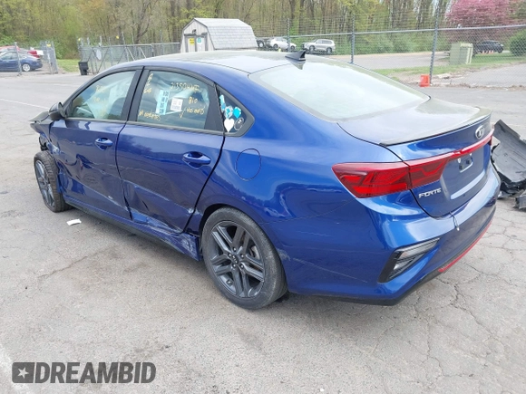 2021 Kia Forte GT-Line with VIN 3KPF34AD4ME423784, listed as a IAAI auction lot 42177423 with 17,174 mi miles and . Bid and sale history available at carsss.com. Image 3.