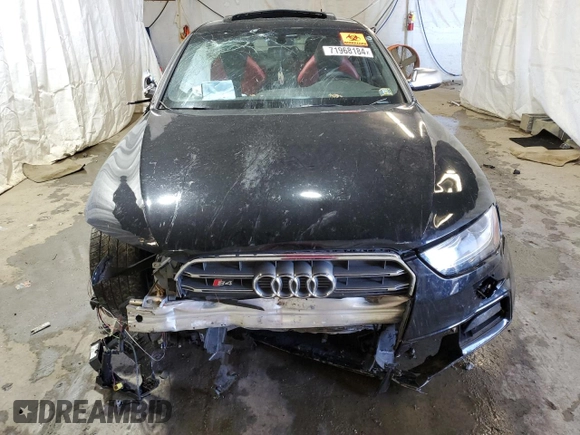 2016 Audi S4 Premium Plus with VIN WAUBGAFL5GA009709, listed as a Copart auction lot 71968184 with 49,444 mi miles and Salvage Title. Bid and sale history available at carsss.com. Image 5.
