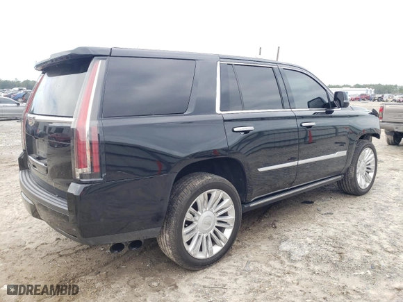 2018 Cadillac Escalade Platinum with VIN 1GYS4DKJ7JR269551, listed as a Copart auction lot 46816595 with 130,772 mi miles and Salvage Title. Bid and sale history available at carsss.com. Image 3.