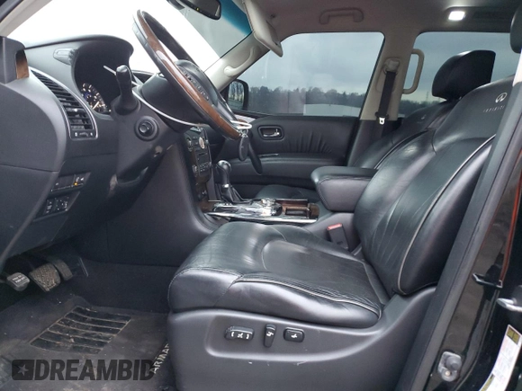 2011 Infiniti QX56 7-passenger with VIN JN8AZ2NE9B9006375, listed as a Copart auction lot 81569174 with 186,785 mi miles and Clean Title. Bid and sale history available at carsss.com. Image 7.