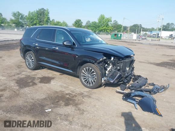 2024 Hyundai Palisade Calligraphy z VIN KM8R7DGE8RU690142, wystawiony jako IAAI lot #42287215 z przebiegiem 28 603 mil mil oraz . Historia ofert i sprzedaży dostępna na DreamBid. Obrazek 1.