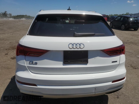 2020 Audi Q3 Premium with VIN WA1AECF32L1031641, listed as a Copart auction lot 60266275 with 43,730 mi miles and Salvage title. Bid and sale history available at DreamBid. Image 6.