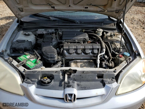 2001 Honda Civic EX with VIN 1HGEM22931L074533, listed as a Copart auction lot 43559835 with 265,590 mi miles and Salvage Title. Bid and sale history available at carsss.com. Image 12.