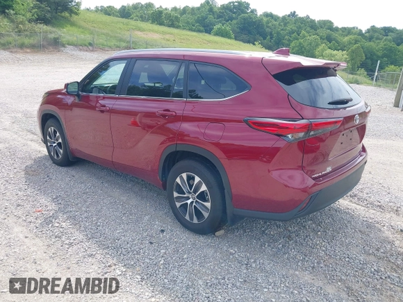 2023 Toyota Highlander L with VIN 5TDKDRAH8PS026410, listed as a IAAI auction lot 42202667 with 20,551 mi miles and . Bid and sale history available at DreamBid. Image 3.