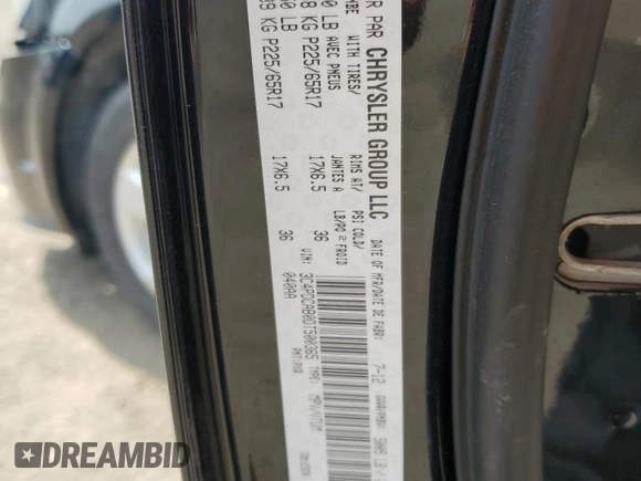 2013 Dodge Journey SE with VIN 3C4PDCAB0DT500365, listed as a Copart auction lot 61033665 with 193,231 mi miles and Salvage title. Bid and sale history available at DreamBid. Image 12.