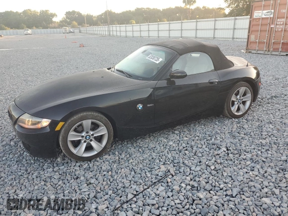 2007 BMW Z4 3.0i with VIN 4USBU33577LW60853, listed as a Copart auction lot 52030725 with 112,938 mi miles and Clean Title. Bid and sale history available at carsss.com. Image 1.