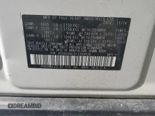 2015 Subaru Outback Limited with VIN 4S4BSANC0F3259926, listed as a Copart auction lot 54920005 with 55,329 mi miles and Salvage Title. Bid and sale history available at DreamBid. Image 13.
