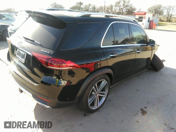 2022 Mercedes-Benz GLE 350 with VIN 4JGFB4KB0NA665343, listed as a IAAI auction lot 41709699 with 25,022 mi miles and . Bid and sale history available at DreamBid. Image 4.