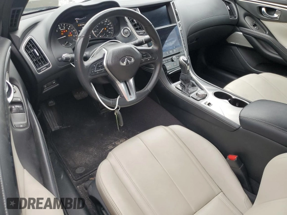2020 Infiniti Q60 Luxe with VIN JN1EV7EK3LM340320, listed as a Copart auction lot 72427514 with 15,947 mi miles and Non Repairable. Bid and sale history available at carsss.com. Image 8.