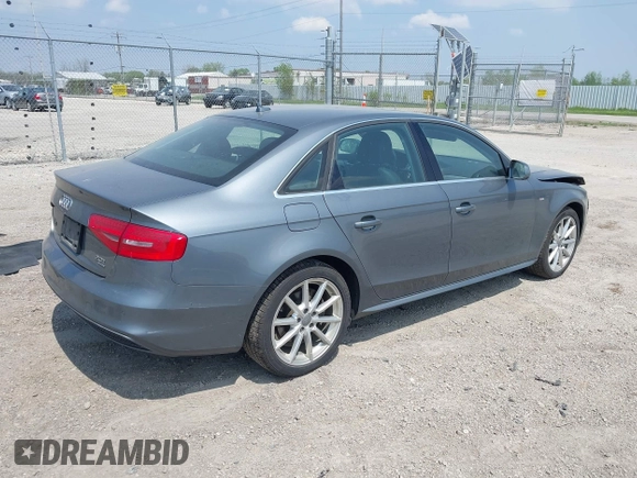 2014 Audi A4 Premium Plus with VIN WAUFFAFL9EN000649, listed as a IAAI auction lot 42261193 with 153,429 mi miles and . Bid and sale history available at DreamBid. Image 4.