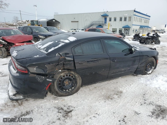 2019 Dodge Charger Police with VIN 2C3CDXKTXKH665413, listed as a Copart auction lot 67248424 with 116,485 mi miles and Salvage Title. Bid and sale history available at carsss.com. Image 3.