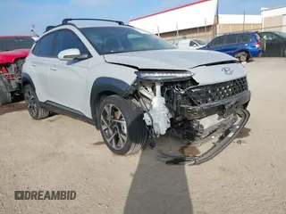 2022 Hyundai Kona Limited with VIN KM8K53A3XNU795476, listed as a IAAI auction lot 41172280 with 13,684 mi miles. Bid and sale history available at carsss.com. Image 1.