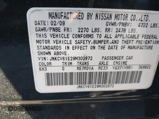 2009 Infiniti G37 Journey with VIN JNKCV61E29M302972, listed as a IAAI auction lot 41604691 with Not Provided miles and . Bid and sale history available at DreamBid. Image 9.