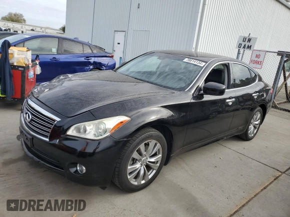 2013 Infiniti M37 with VIN JN1BY1AR0DM601575, listed as a Copart auction lot 78614134 with 158,729 mi miles and Salvage Title. Bid and sale history available at carsss.com. Image 1.