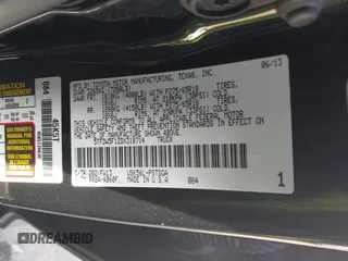 2013 Toyota Tundra 4WD Truck with VIN 5TFDW5F12DX318714, listed as a IAAI auction lot 41516584 with 1 mi miles. Bid and sale history available at carsss.com. Image 9.