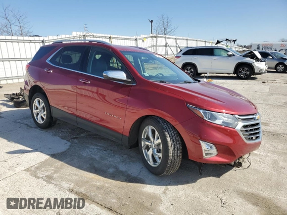 2019 Chevrolet Equinox Premier with VIN 3GNAXXEV4KS619149, listed as a Copart auction lot 49411725 with 38,422 mi miles and Salvage Title. Bid and sale history available at DreamBid. Image 4.