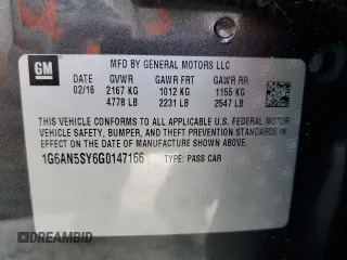 2016 Cadillac ATS-V with VIN 1G6AN5SY6G0147166, listed as a Copart auction lot 68414222 with 35,773 mi miles. Bid and sale history available at carsss.com. Image 12.
