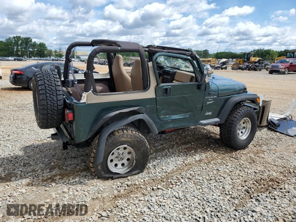 1999 Jeep Wrangler Sport with VIN 1J4FY19S0XP402688, listed as a Copart auction lot 58968125 with 211,910 mi miles and Salvage title. Bid and sale history available at DreamBid. Image 3.
