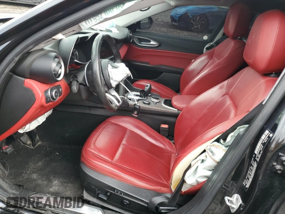 2021 Alfa Romeo Giulia Ti with VIN ZARFANBNXM7641463, listed as a Copart auction lot 42872425 with 47,471 mi miles and Salvage title. Bid and sale history available at DreamBid. Image 7.
