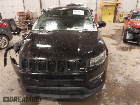 2019 Jeep Compass Latitude with VIN 3C4NJDBB0KT838995, listed as a IAAI auction lot 41278070 with 55,850 mi miles. Bid and sale history available at carsss.com. Image 12.