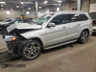 2017 Mercedes-Benz GLS with VIN 4JGDF7DE5HA799113, listed as a Copart auction lot 43939175 with 91,515 mi miles and Salvage Title. Bid and sale history available at carsss.com. Image 1.
