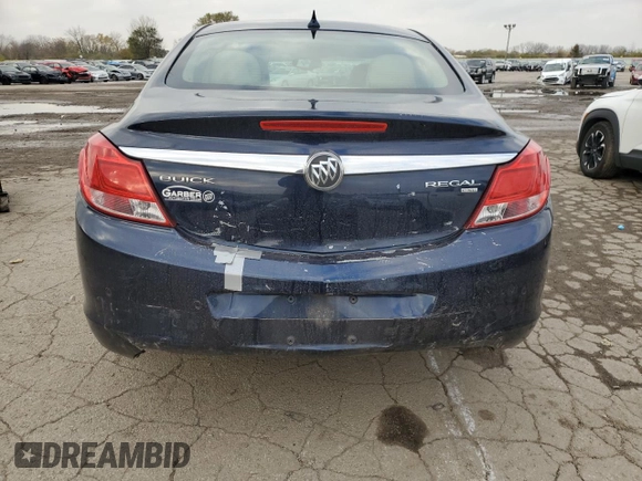 2011 Buick Regal CXL RL3 with VIN 2G4GR5EC7B9178996, listed as a Copart auction lot 80221204 with 126,810 mi miles and Salvage Title. Bid and sale history available at carsss.com. Image 6.