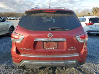 2014 Nissan Pathfinder Platinum with VIN 5N1AR2MM8EC727715, listed as a Copart auction lot 48992395 with 165,048 mi miles and Salvage title. Bid and sale history available at DreamBid. Image 6.