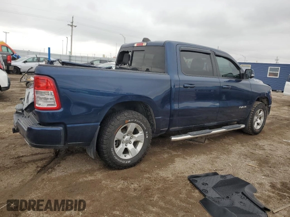 2019 Ram 1500 Big Horn with VIN 1C6SRFFT5KN619449, listed as a Copart auction lot 55404095 with 41,869 mi miles and Salvage title. Bid and sale history available at DreamBid. Image 3.