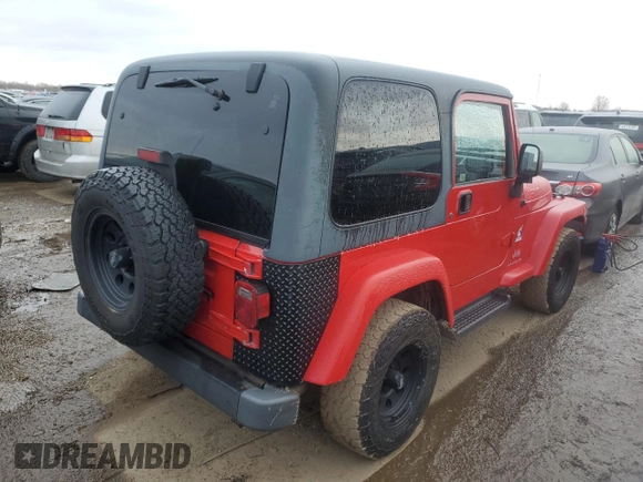2003 Jeep Wrangler X z VIN 1J4FA39S73P355945, wystawiony jako Copart lot #43667775 z przebiegiem 123 823 mil mil oraz Czysty tytuł • Clean title. Historia ofert i sprzedaży dostępna na DreamBid. Obrazek 3.