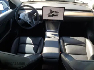 2022 Tesla Model Y Long Range with VIN 7SAYGDEE4NF357428, listed as a Copart auction lot 50345715 with 45,168 mi miles and Salvage Title. Bid and sale history available at carsss.com. Image 8.