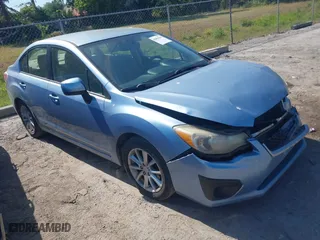 2012 Subaru Impreza Sedan 2.0i Premium with VIN JF1GJAC64CH017848, listed as a IAAI auction lot 42054205 with 169,906 mi miles. Bid and sale history available at carsss.com. Image 1.