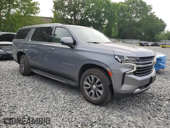 2022 Chevrolet Suburban LT with VIN 1GNSKCKD0NR322362, listed as a Copart auction lot 59576405 with 55,244 mi miles and Salvage title. Bid and sale history available at DreamBid. Image 4.