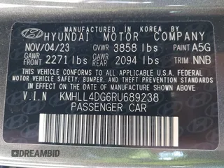 2024 Hyundai Elantra SE z VIN KMHLL4DG6RU689238, wystawiony jako IAAI lot #41100513 z przebiegiem 21 566 mil mil oraz . Historia ofert i sprzedaży dostępna na DreamBid. Obrazek 9.