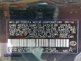 2017 Lexus RC 350 с VIN JTHHE5BC3H5014870, выставлен на аукционе Copart как лот 57279895 с пробегом 50 455 миль миль и Списание • Salvage title. История ставок и продаж доступна на DreamBid. Изображение 12.